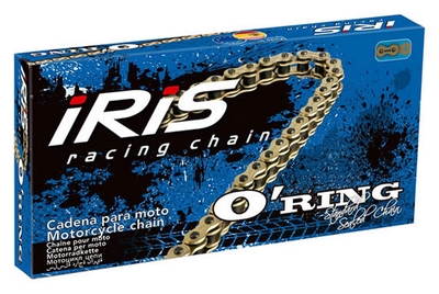 Cadena IRIS 428 ORHTP con O ring 118 eslabones oro