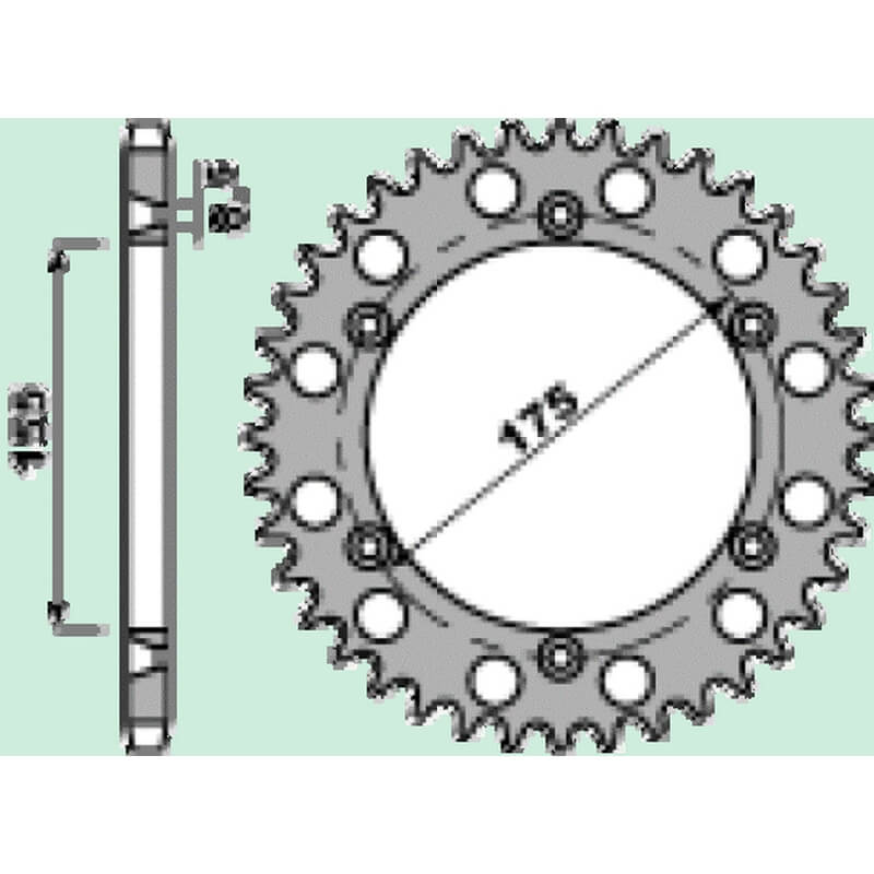 Corona de aluminio 52 dientes