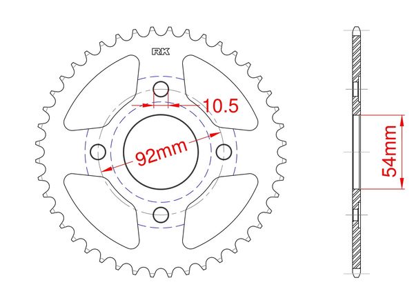 Corona de acero 47 dientes