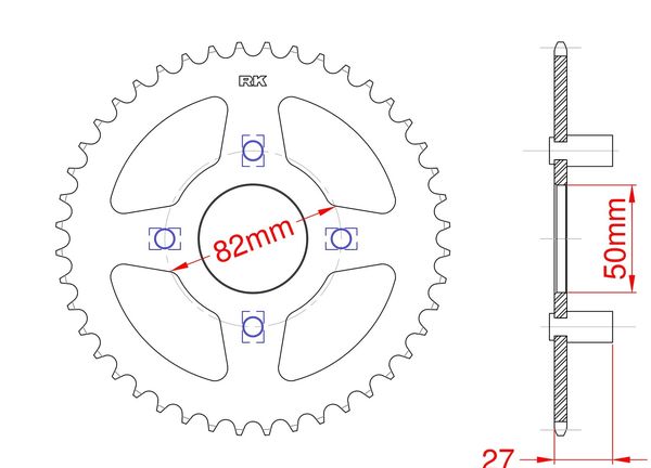 Corona de acero 35 dientes