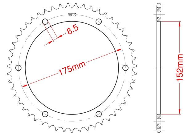 Corona de acero 53 dientes
