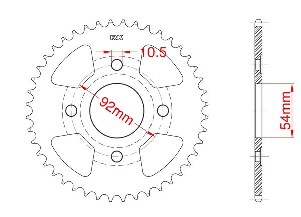 Corona de acero 48 dientes