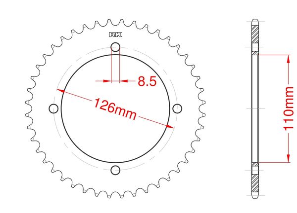 Corona de aluminio 46 dientes