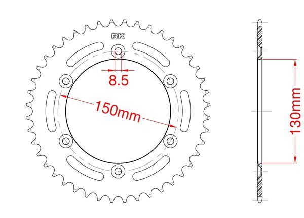 Corona de aluminio 48 dientes