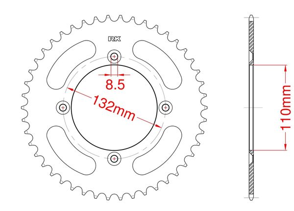 Corona de aluminio 48 dientes