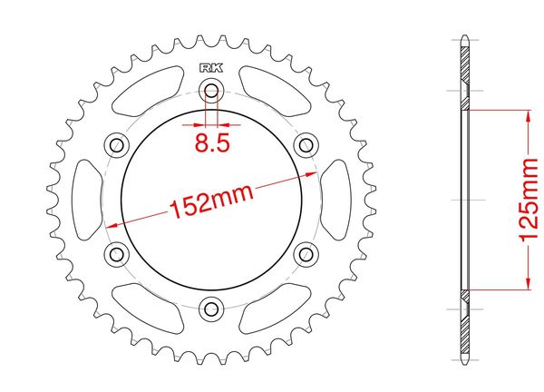 Corona de aluminio 49 dientes