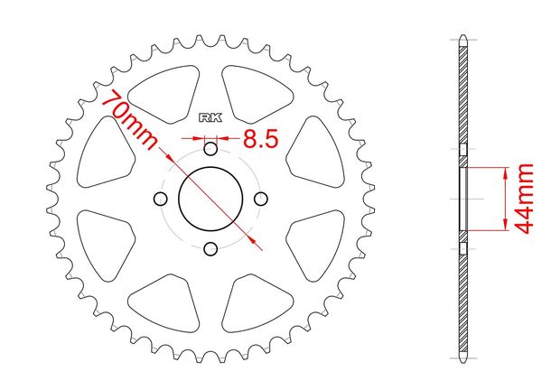 Corona de acero 22 dientes