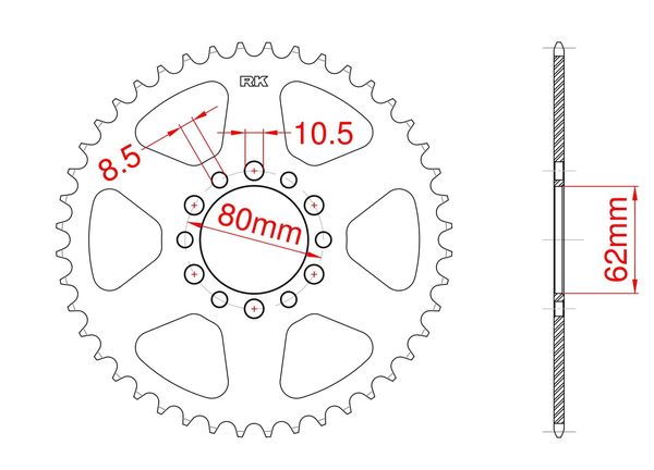 Corona de aluminio 46 dientes