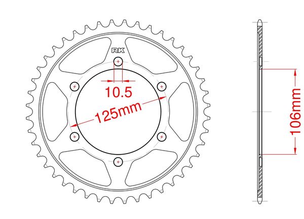 Corona de aluminio 47 dientes
