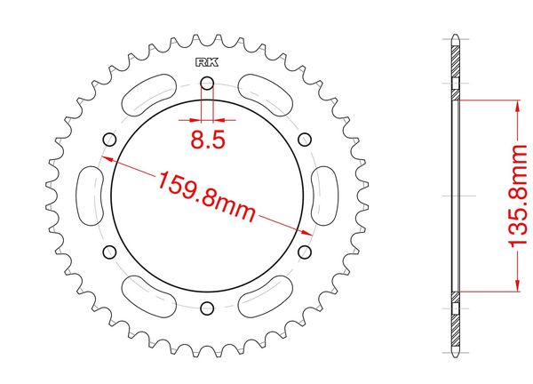 Corona de aluminio 40 dientes