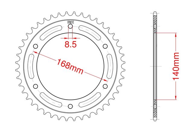 Corona de aluminio 47 dientes
