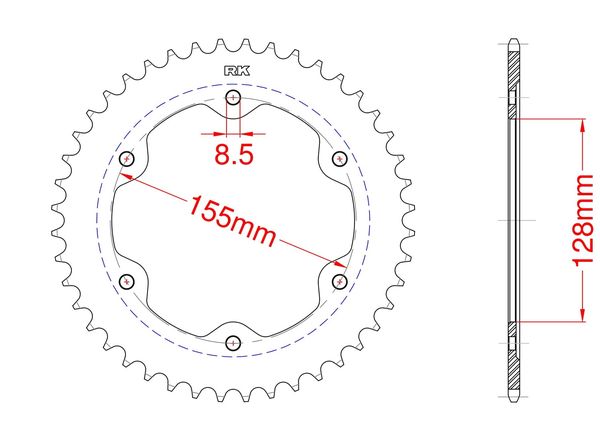 Corona de acero 38 dientes