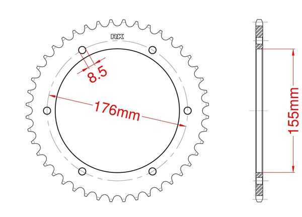 Corona de acero 42 dientes