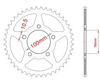Corona de aluminio 45 dientes