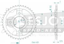 Corona de acero 56 dientes