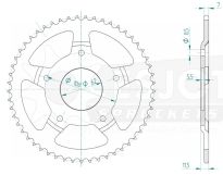 Corona de acero 55 dientes