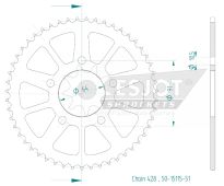 Corona de acero 51 dientes