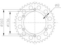Corona de aluminio 41 dientes