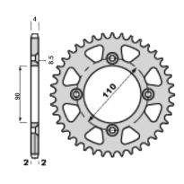 Corona de aluminio 42 dientes