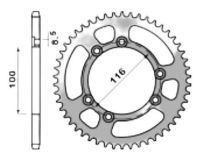 Corona de aluminio 44 dientes