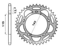 Corona de aluminio 45 dientes