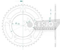 Corona de acero 45 dientes