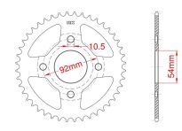 Corona de acero 52 dientes