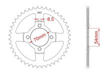 Corona de acero 39 dientes