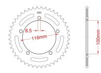 Corona de aluminio 44 dientes