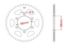 Corona de acero 39 dientes