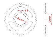 Corona de acero 34 dientes