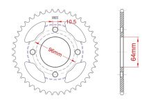 Corona de acero 44 dientes