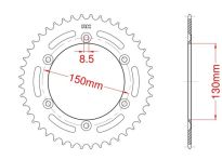 Corona de aluminio 43 dientes