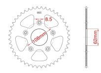 Corona de acero 42 dientes