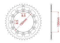 Corona de aluminio 50 dientes