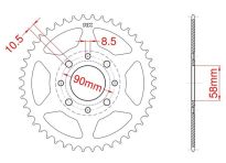 Corona de acero 35 dientes