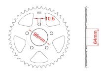 Corona de acero 37 dientes