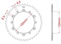 Corona de aluminio 50 dientes