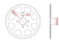 Corona de acero 22 dientes