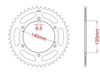 Corona de acero 46 dientes