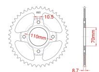 Corona de acero 35 dientes