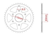 Corona de acero 44 dientes