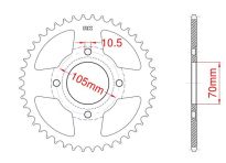 Corona de acero 34 dientes