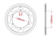Corona de acero 44 dientes