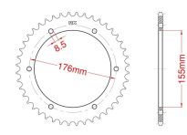 Corona de acero 45 dientes