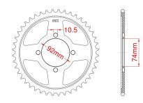 Corona de acero 39 dientes