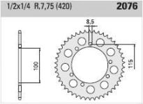Corona de acero 58 dientes