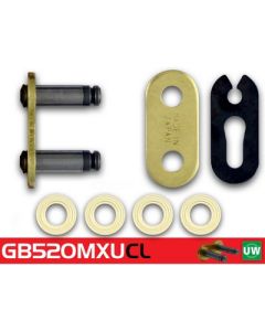 Eslabón de unión cadena RK 520 MXU remache punta huecha oro