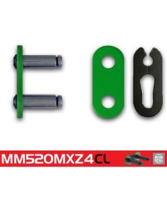 Eslabón de unión cadena RK 520 MXZ enganche clip verde