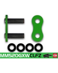 Eslabón de unión RK 520 GXW remache punta huecha verde